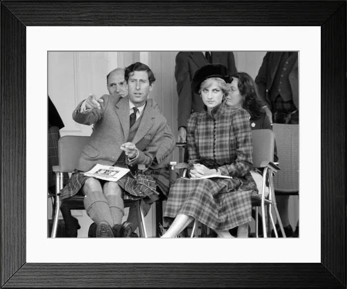 Framed Print : Prince Charles and Princess Diana September 1981 Royalty at the Braemar for