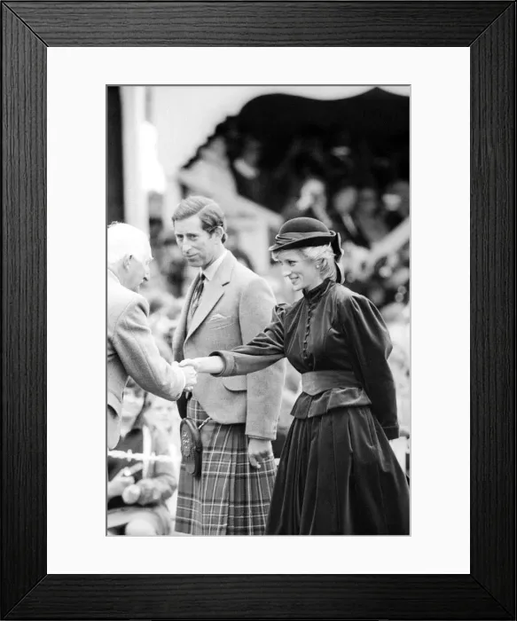 Framed Print : Prince Charles and Princess Diana during the annual Braemar Highland Games Framed Print : Prince Charles and Princess Diana during the annual Braemar Highland Games