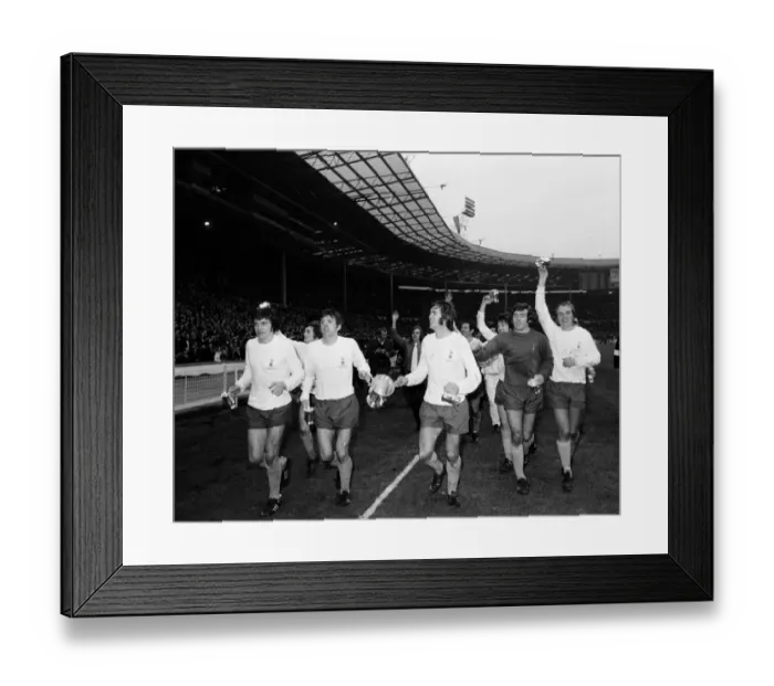 Framed Print : 1971 League Cup Final at Wembley Stadium. Tottenham Hotspur 2 v Aston Villa 0