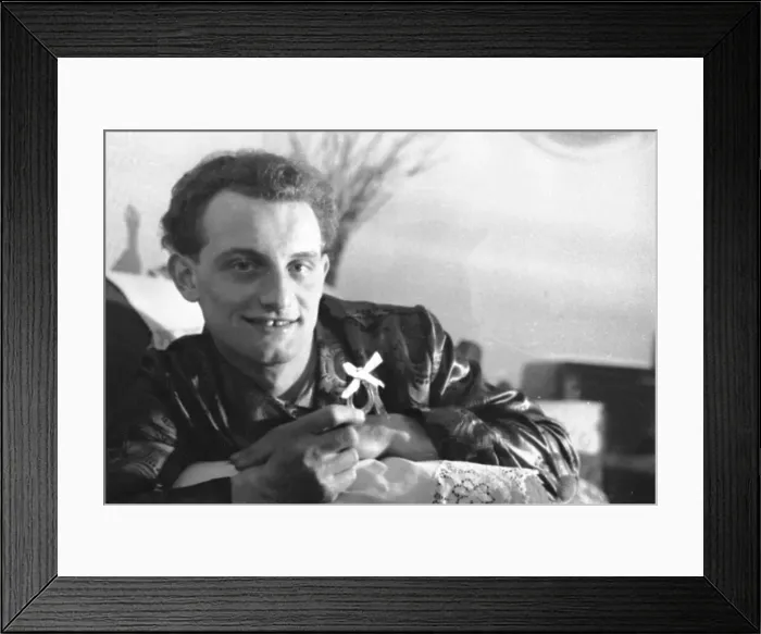 Framed Print : Trevor Tosh Chamberlain seen here with the lucky charm he intends to wear at his wedding Framed Print : Trevor Tosh Chamberlain seen here with the lucky charm he intends to wear at his wedding