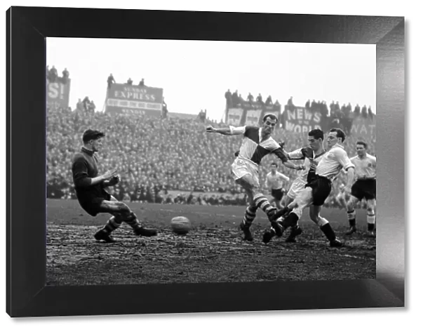 Fulham v Bristol Rovers March 1958 Trevor Tosh Chamberlain gets the ball past