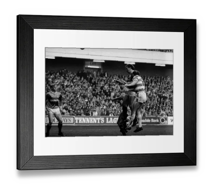 Framed Print : Rangers versus Hamilton Accies January 1987 Graham Roberts football player heads
