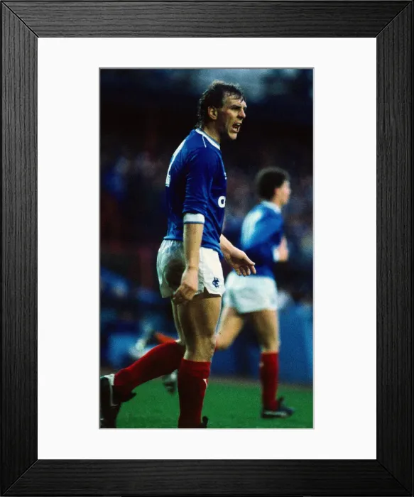 Framed Print : Graham Roberts in action for Rangers December 1986 Framed Print : Graham Roberts in action for Rangers December 1986