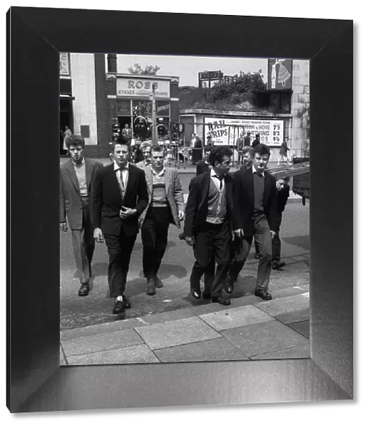 Youth Sub Cultures Teddy Boys 1956 A group of Teddy Boys arriving at South Western