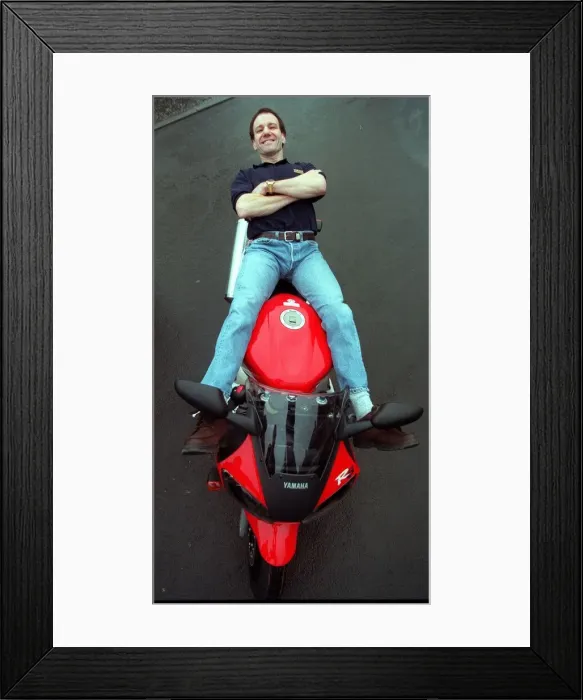 Framed Print : Motor racing Bike Champion Niall McKenzie, Kirkcaldy January 1999 Pictured Framed Print : Motor racing Bike Champion Niall McKenzie, Kirkcaldy January 1999 Pictured