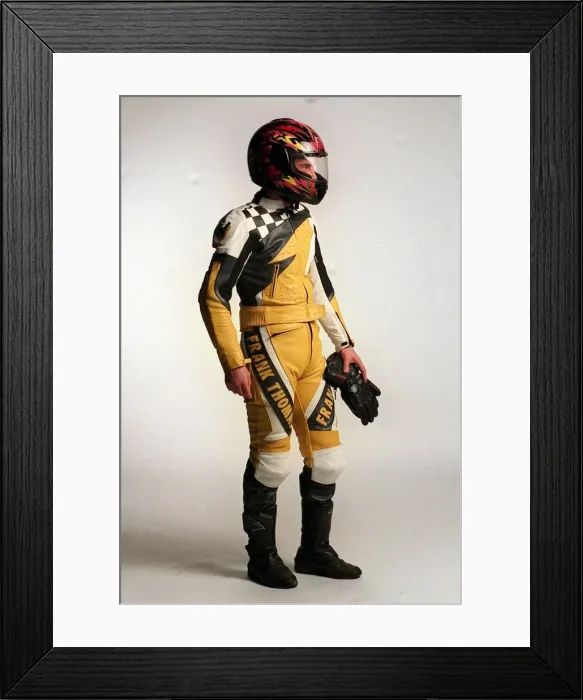 Framed Print : Motorbike suits December 1998 Frank Thomas Leathers Framed Print : Motorbike suits December 1998 Frank Thomas Leathers