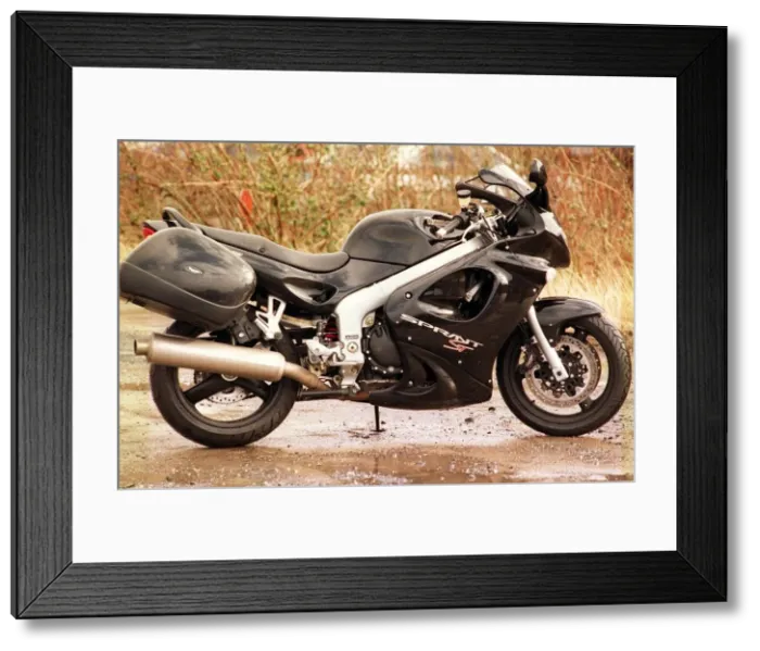Framed Print : Black Triumph Sprint ST Motorbike March 1999 Framed Print : Black Triumph Sprint ST Motorbike March 1999
