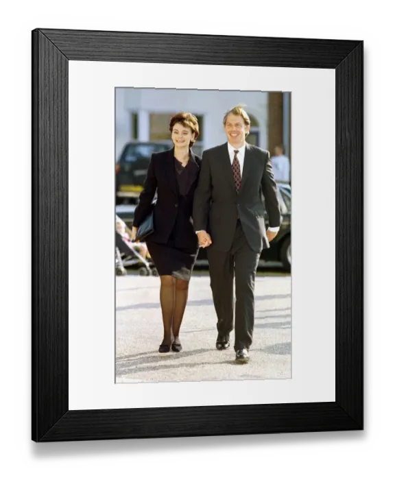 Framed Print : Tony Blair Labour Prime minister September 1997 walking hand in hand with his wife Cherie Framed Print : Tony Blair Labour Prime minister September 1997 walking hand in hand with his wife Cherie
