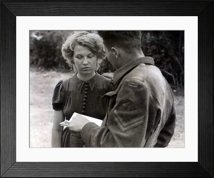 Framed Print : French Woman Wanda Plaschita says she was compelled to associate with the German soldiers