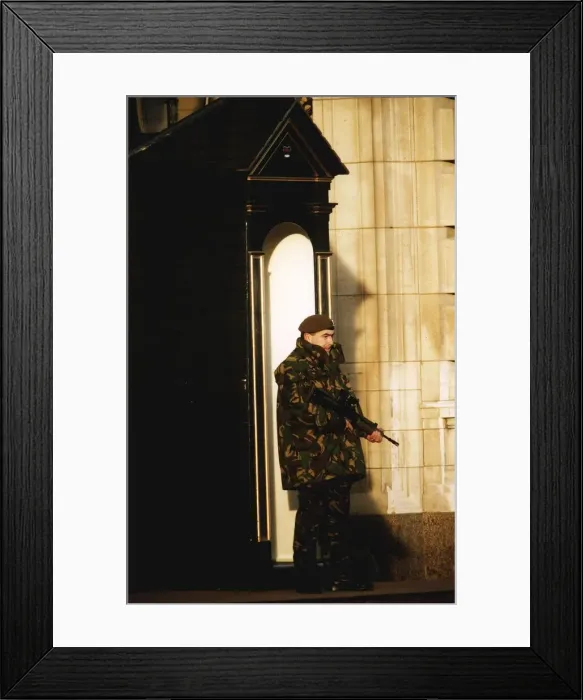 Framed Print : Army Soldier On Duty Outside Buckingham Palace Framed Print : Army Soldier On Duty Outside Buckingham Palace