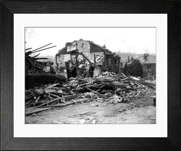 Framed Print : WW2 Air Raid damage Coventry Bomb damage at Coventry