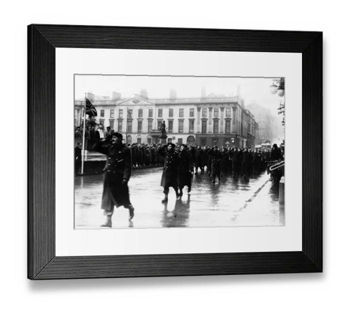 Framed Print : World War Two - Home Guard stand down parade in George Square Glasgow December 1944