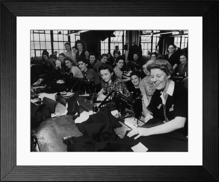 Framed Print : The November 1943 The Navy Line, making Navy clothes at the Lotary Naval Garment Framed Print : The November 1943 The Navy Line, making Navy clothes at the Lotary Naval Garment
