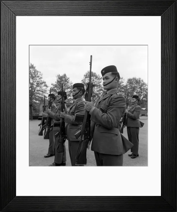 Framed Print : Gurkhas - May 1962 Gurkhas At Home'To Press at Jellabad Barracks