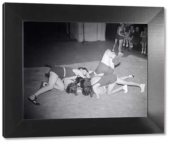 Girl Wrestlers 1941 women doing mens jobs during the war years