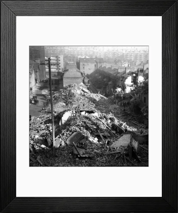 Framed Print : WW2 Air Raid Damage Bomb damage at Merseyside Framed Print : WW2 Air Raid Damage Bomb damage at Merseyside