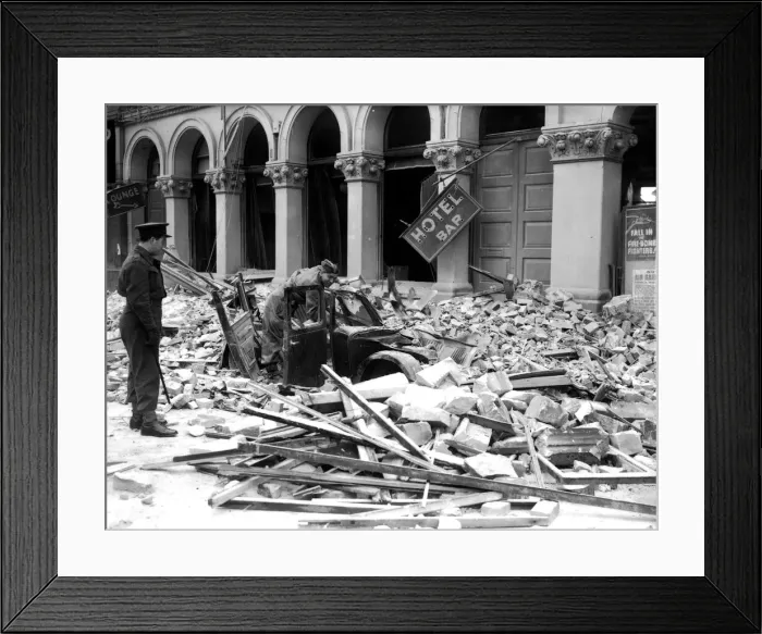 Framed Print : WW2 Air Raid Damage Bristol Bomb damage at Bristol Framed Print : WW2 Air Raid Damage Bristol Bomb damage at Bristol