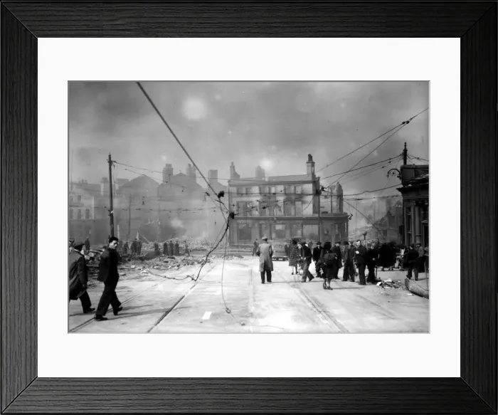 Framed Print : WW2 Air Raid Damage Liverpool Bomb damage in Liverpool