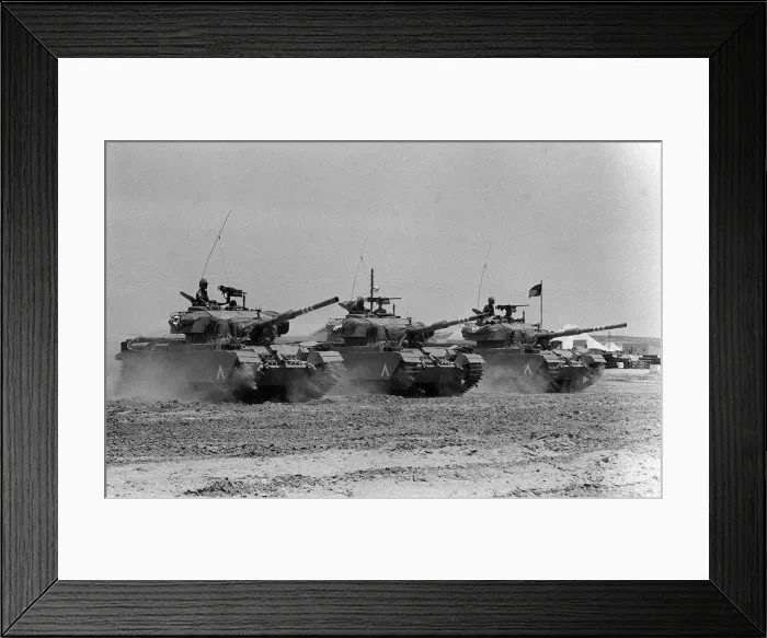 Framed Print : Israeli army tanks in the desert May 1967 Framed Print : Israeli army tanks in the desert May 1967