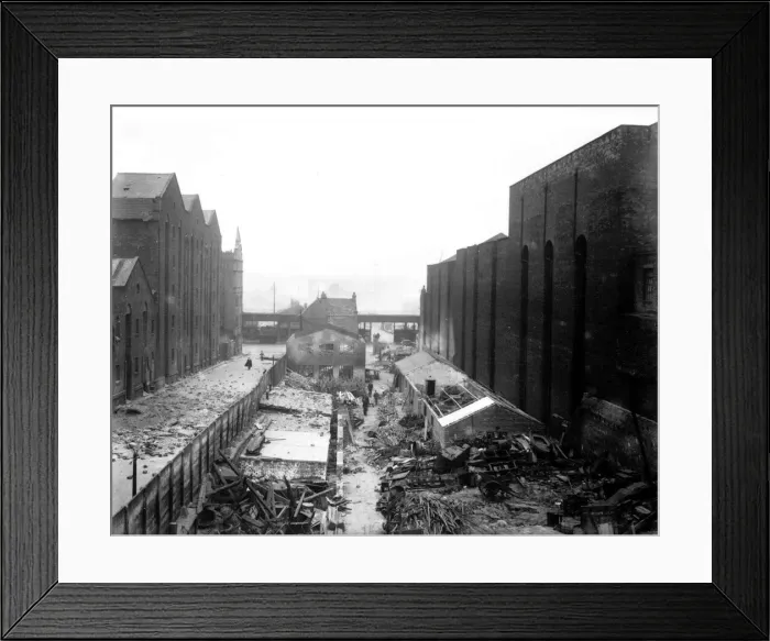 Framed Print : WW2 Air Raid Damage Bomb damage in Liverpool A bombed wharehouse in Liverpool Framed Print : WW2 Air Raid Damage Bomb damage in Liverpool A bombed wharehouse in Liverpool
