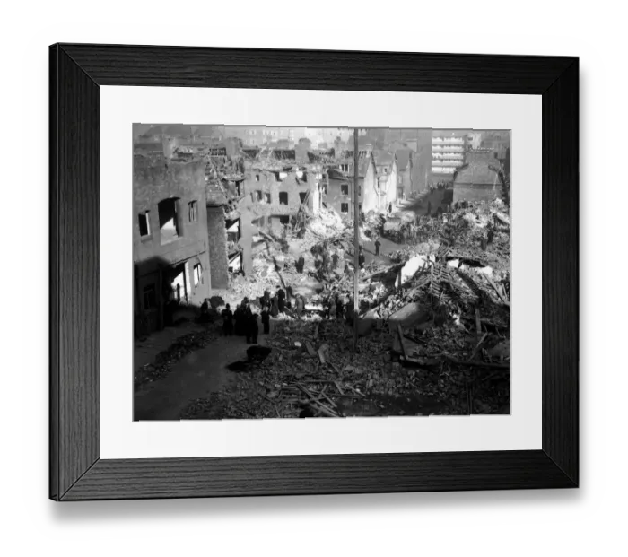 Framed Print : WW2 Merseyside Air Raid Bomb Damage 1940 Civilians Framed Print : WW2 Merseyside Air Raid Bomb Damage 1940 Civilians