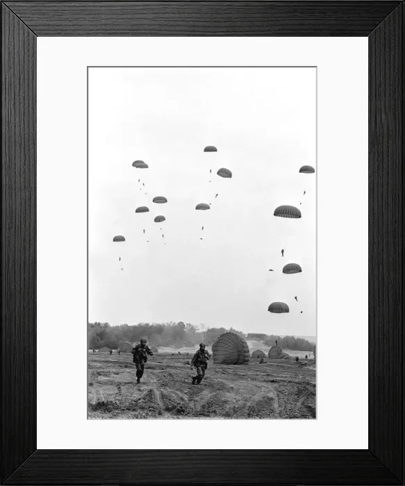 Framed Print : Heavy equipment drop rehearsal April 1967 Regiment at Aldershot barracks