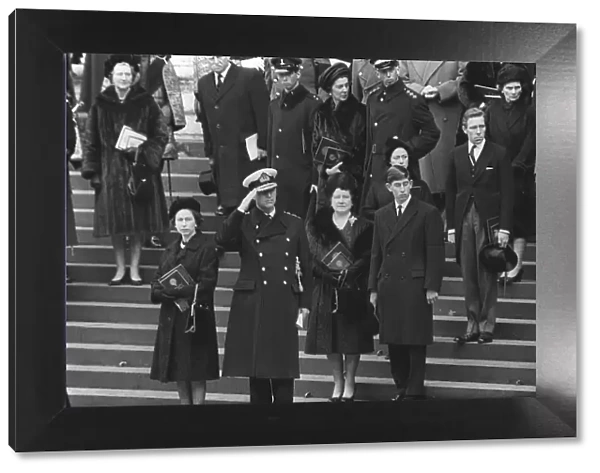 Churchill State Funeral January 30th 1965. As the Queen