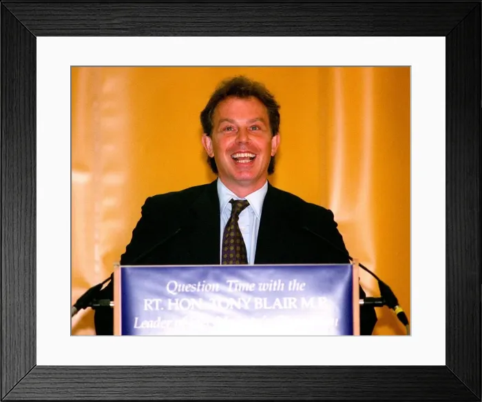 Framed Print : Tony Blair MP Labour Party Leader during pupils question time at Hamilton School in