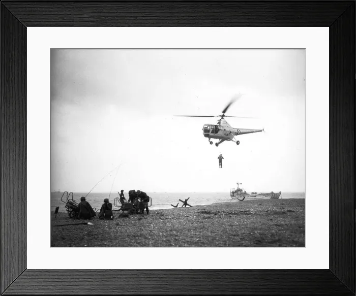Framed Print : The British Army staging an invasion excercise in Eastney 1952
