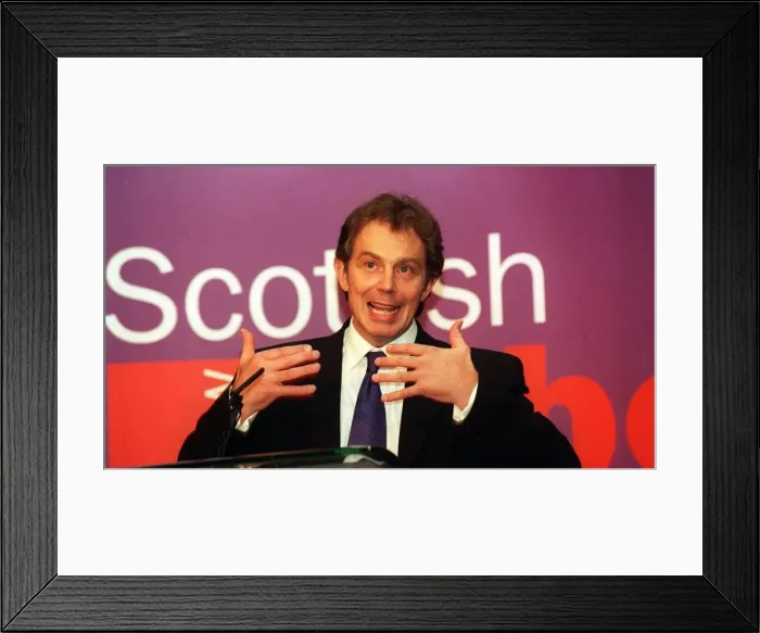 Framed Print : Tony Blair Prime Minister, November 1998, at Labour Gala Dinner in Glasgow