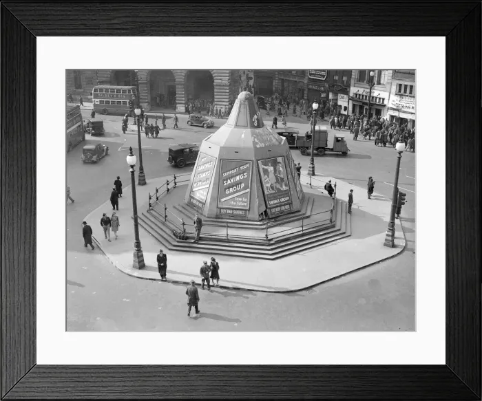 Framed Print : London Piccadilly Circus on the 4th May 1945 four days before victory in Europe is Framed Print : London Piccadilly Circus on the 4th May 1945 four days before victory in Europe is