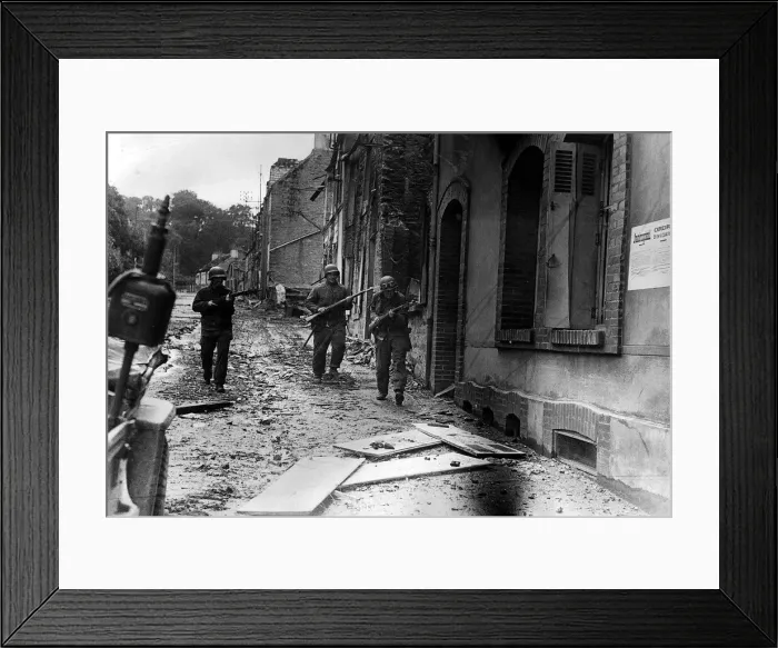Framed Print : War: France Invasion June 1944 The advance on Cherbourg