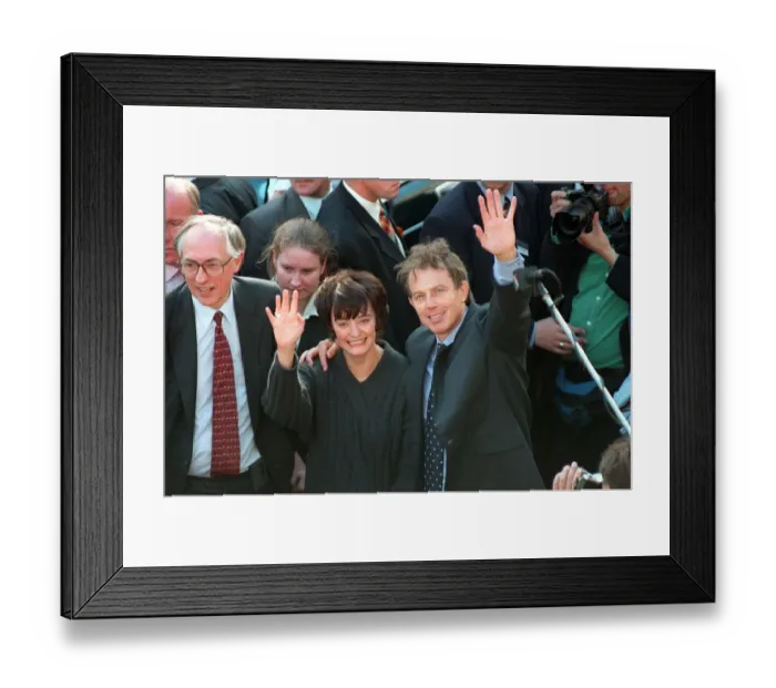 Framed Print : Tony Blair MP Prime Minister September 1997 with his wife Cherie in Edinburgh during Framed Print : Tony Blair MP Prime Minister September 1997 with his wife Cherie in Edinburgh during