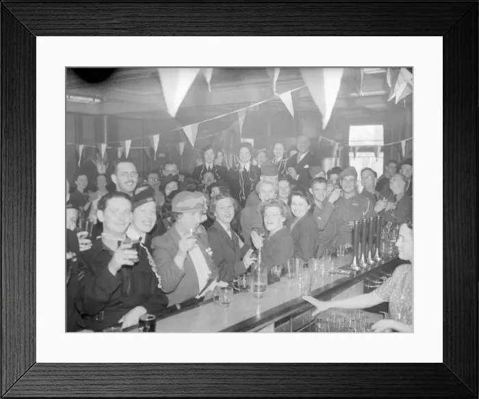 Framed Print : At 3pm on 8 May 1945, Prime Minister, Winston Churchill announced that the war in Europe Framed Print : At 3pm on 8 May 1945, Prime Minister, Winston Churchill announced that the war in Europe