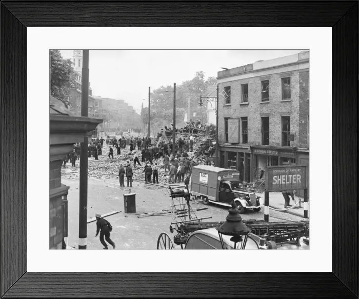 Framed Print : Blitz: Taken from the German word Blitzkrieg ( lightning war )