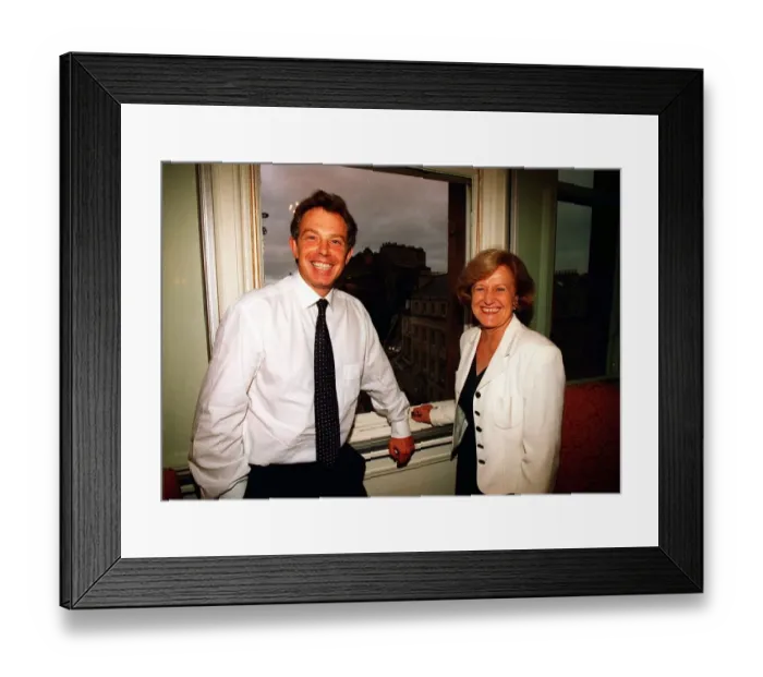Framed Print : Prime Minister Tony Blair in Edinburgh September 1997 and Elizabeth Smith wife of Framed Print : Prime Minister Tony Blair in Edinburgh September 1997 and Elizabeth Smith wife of