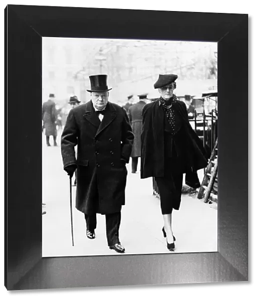 Sir Winston Churchill and Wife Lady Clementine Churchill. circa 1937
