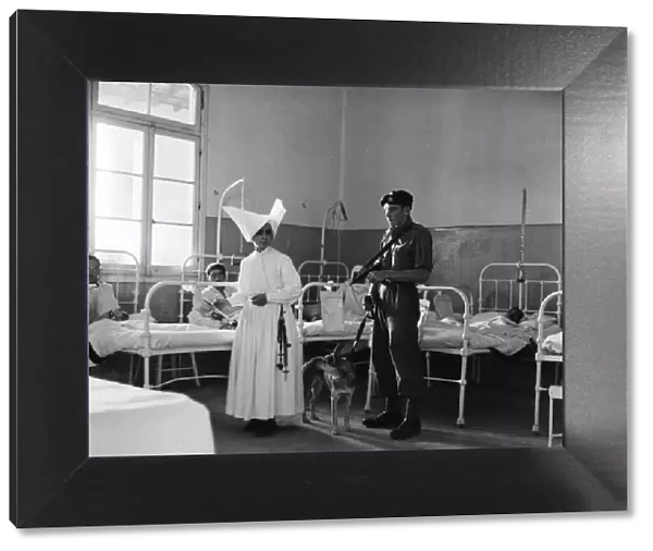 Suez Crisis 1956 Royal Marine Andrew Hall accompanies Sister Mary Joseph on her