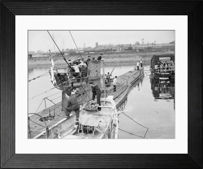 Framed Print : WW2 German U-Boat Submarine First German U-Boat to be captured intact is sailed Framed Print : WW2 German U-Boat Submarine First German U-Boat to be captured intact is sailed
