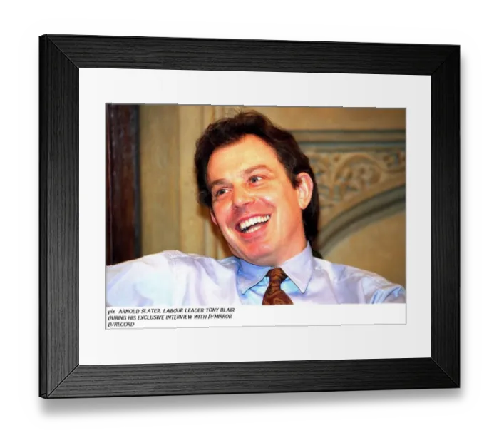Framed Print : Tony Blair, Labour leader during his interview with Daily Mirror. January 1995