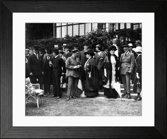 Framed Print : Garden Party for Alcock and Brown June 1919 John Alcock Framed Print : Garden Party for Alcock and Brown June 1919 John Alcock