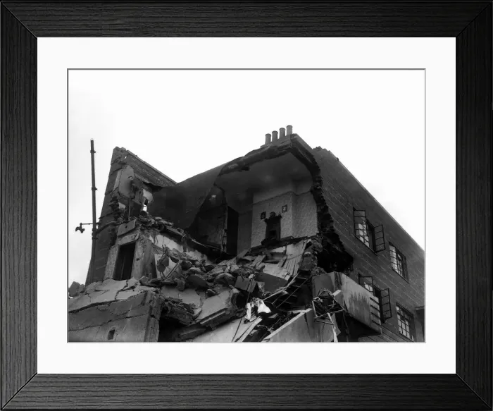 Framed Print : WW2 Air Raid Damage 1943 Bomb damage Newcastle Framed Print : WW2 Air Raid Damage 1943 Bomb damage Newcastle