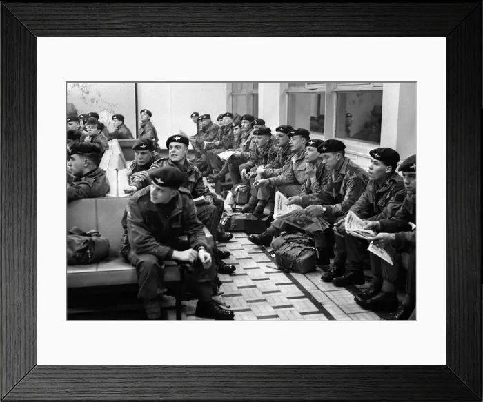 Framed Print : 2nd Battalion Paratroop regiment January 1965 In briefing before leaving R. A. F Framed Print : 2nd Battalion Paratroop regiment January 1965 In briefing before leaving R. A. F