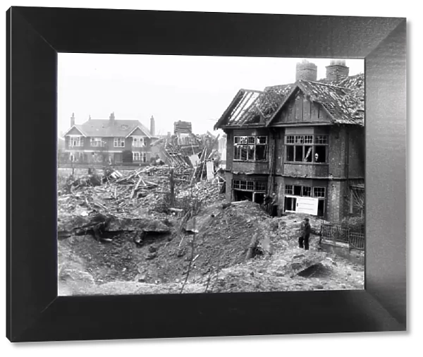 WW2 Air Raid Damage Coventry Bomb damage Coventry Civilians looking at