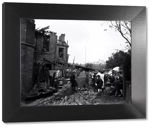 WW2 Air Raid Damage october 1941 Bomb damage at Rogers Lane