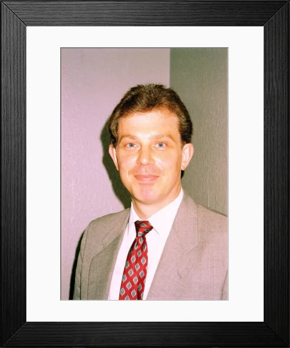 Framed Print : Tony Blair future labour prime minister seen here in August 1988