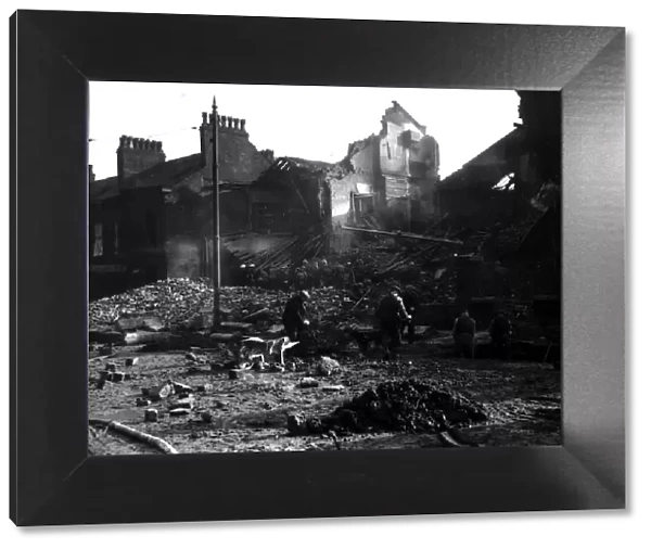 WW2 Air Raid Damage Bomb damage at on Merseyside