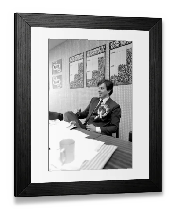 Framed Print : Beaconsfield By Election 1982, Tony Blair, Labour Party Candidate