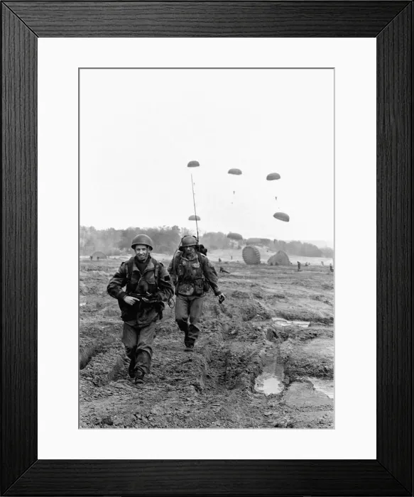 Framed Print : Heavy Equipment Drop Rehearsal April 1967 Regiment at Aldershot barracks go through