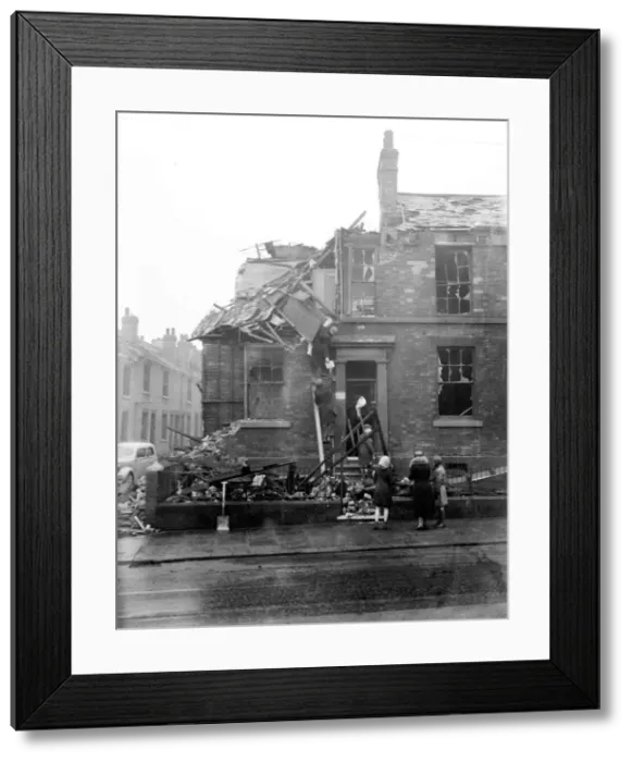 Framed Print : WW2 Air Raid Damage Sheffield Bomb damage in Sheffield Framed Print : WW2 Air Raid Damage Sheffield Bomb damage in Sheffield